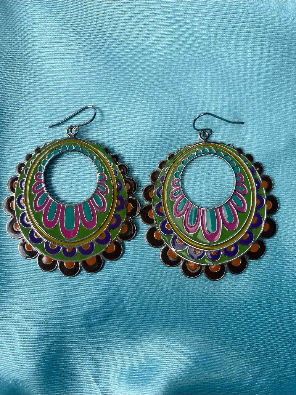 Colorful Groovy Boho Dangle Earrings